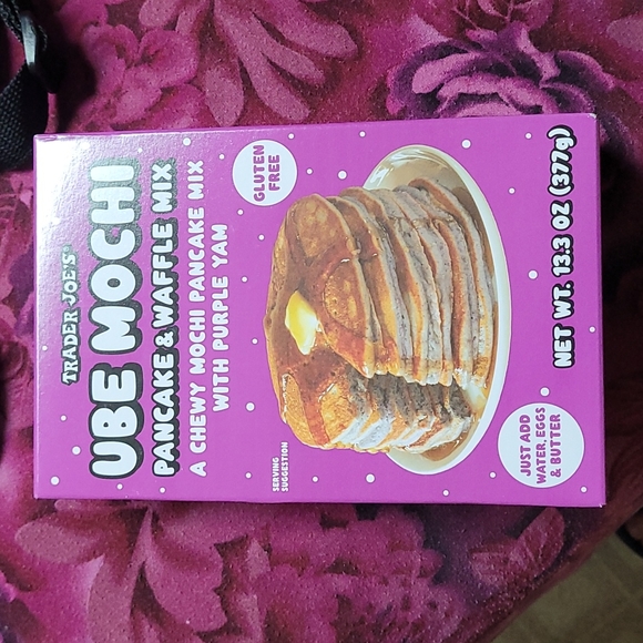 Trader Joe's Kitchen Trader Joes Ube Mochi Pancake Waffle Mix Box
